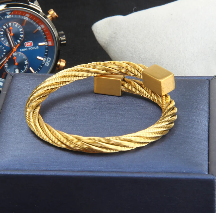 BRAZALETE DORADO UNISEX COLOMBIA