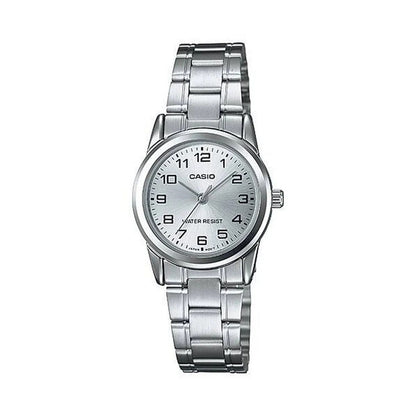 MTP-V001D/LTP-V001D RELOJES CASIO DE ACERO PARA PAREJA DE COLOR PLATEADO | CAS-2, CAS-202