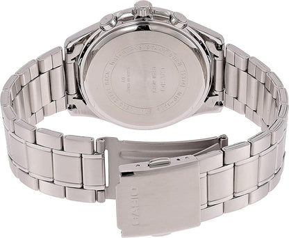 MTP-1375 | RELOJ CASIO ORIGINAL DE ACERO PLATEADO/NEGRO | SKU: CAS-224, CAS-225