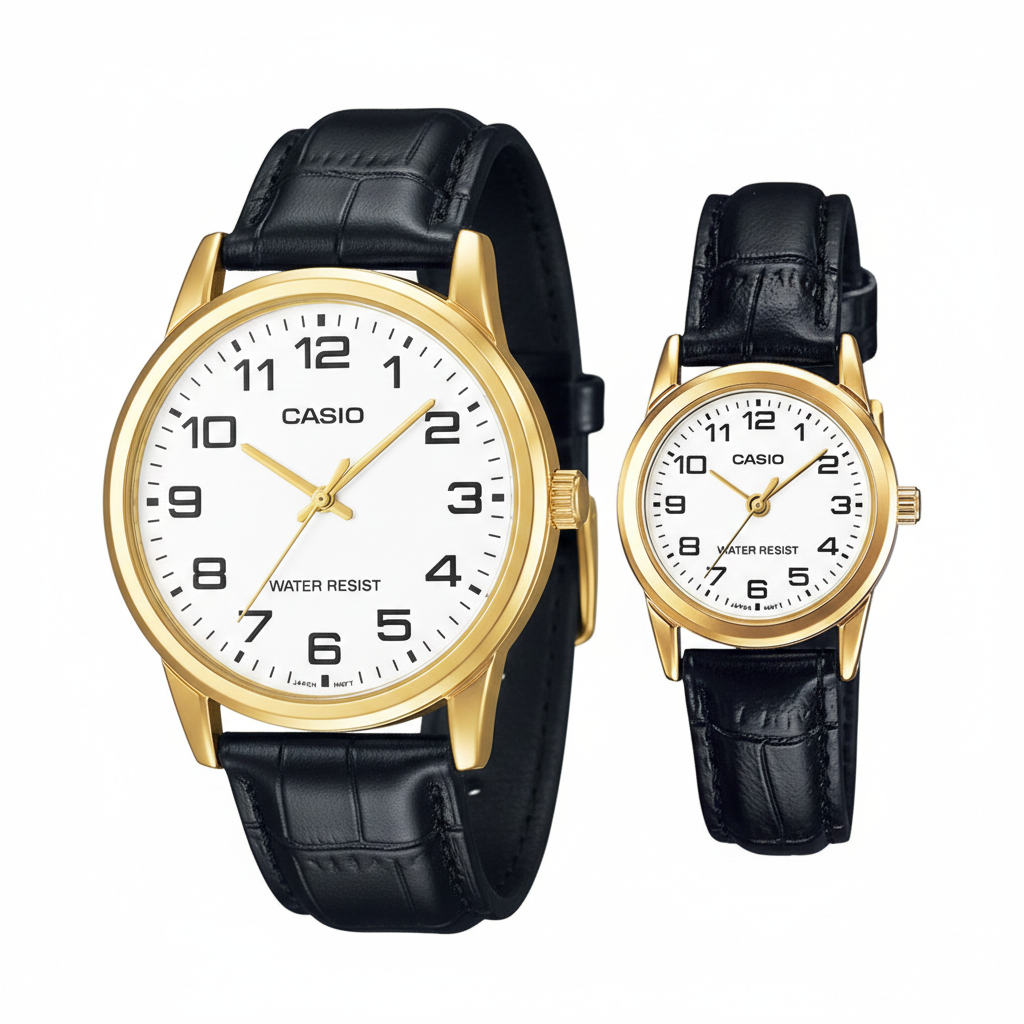 MTP-V001 / LTP-V001 | RELOJ CASIO DE CUERO PARA PAREJA | SKU: CAS-228/CAS-203