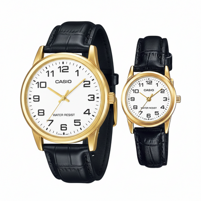 MTP-V001 / LTP-V001 | RELOJ CASIO DE CUERO PARA PAREJA | SKU: CAS-228/CAS-203
