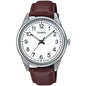 MTP-V005 | RELOJ CASIO ORIGINAL DE CUERO NEGRO/BLANCO | CAS-231, CAS-233