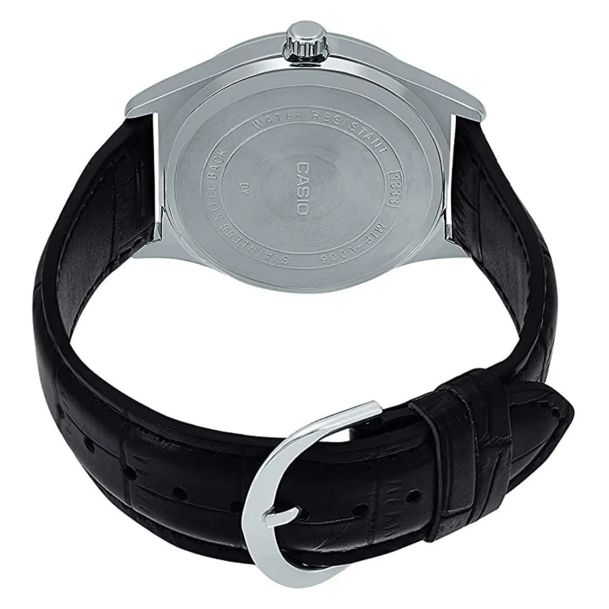 MTP-V006 | RELOJ CASIO ORIGINAL DE CUERO NEGRO | CAS-241, CAS-242