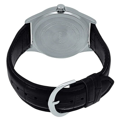 MTP-V006 | RELOJ CASIO ORIGINAL DE CUERO NEGRO | CAS-241, CAS-242