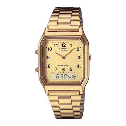AQ-230 | RELOJ CASIO ORIGINAL DE ACERO PLATEADO  | CAS-108