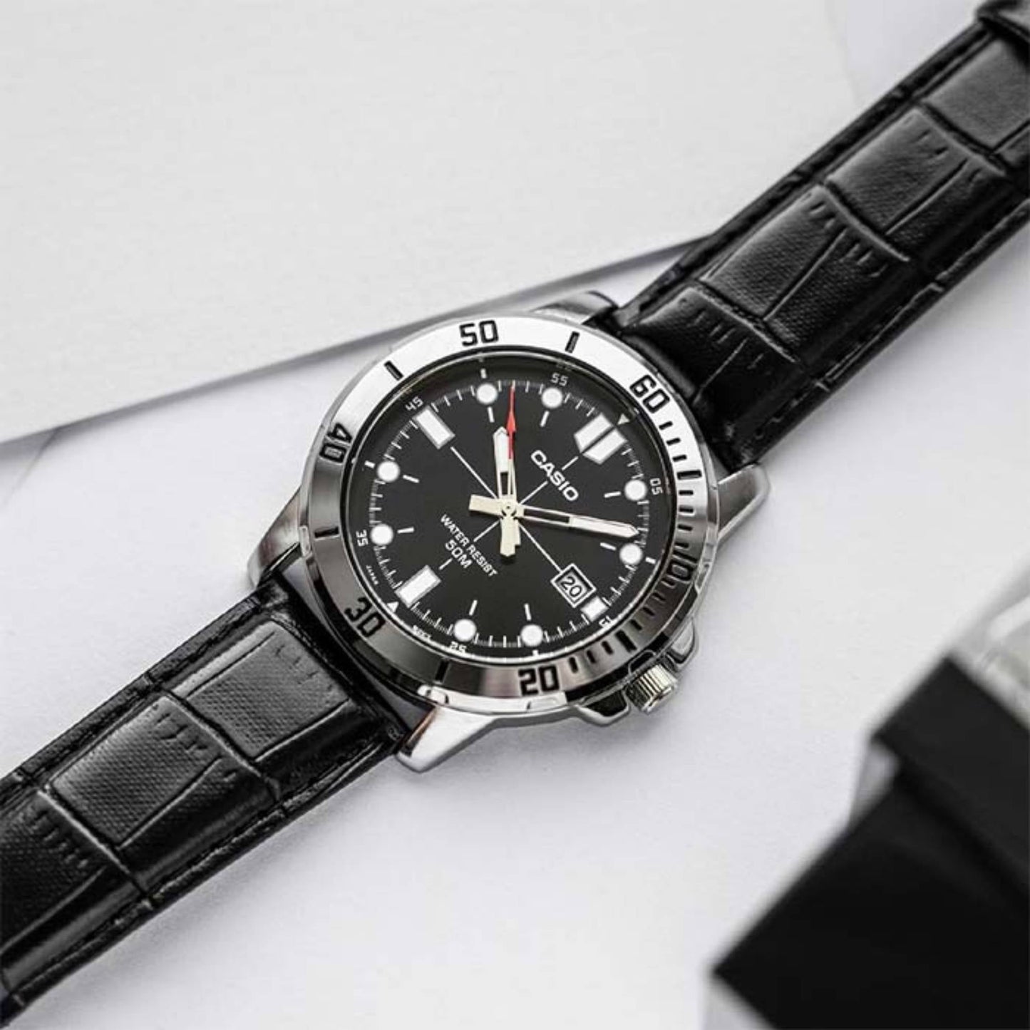 MTP-VD01D | RELOJ CASIO ORIGINAL DE ACERO/CUERO | CAS-265, CAS-269, CAS-270
