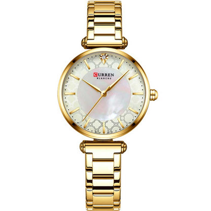 9072 | RELOJ CURREN ORIGINAL AZUL/DORADO/PLATEADO/ORO ROSA CASUAL