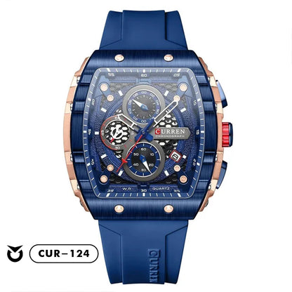 RELOJ CURREN ORIGINAL CASUAL NEGRO Y AZUL | CUR-124, CUR-125