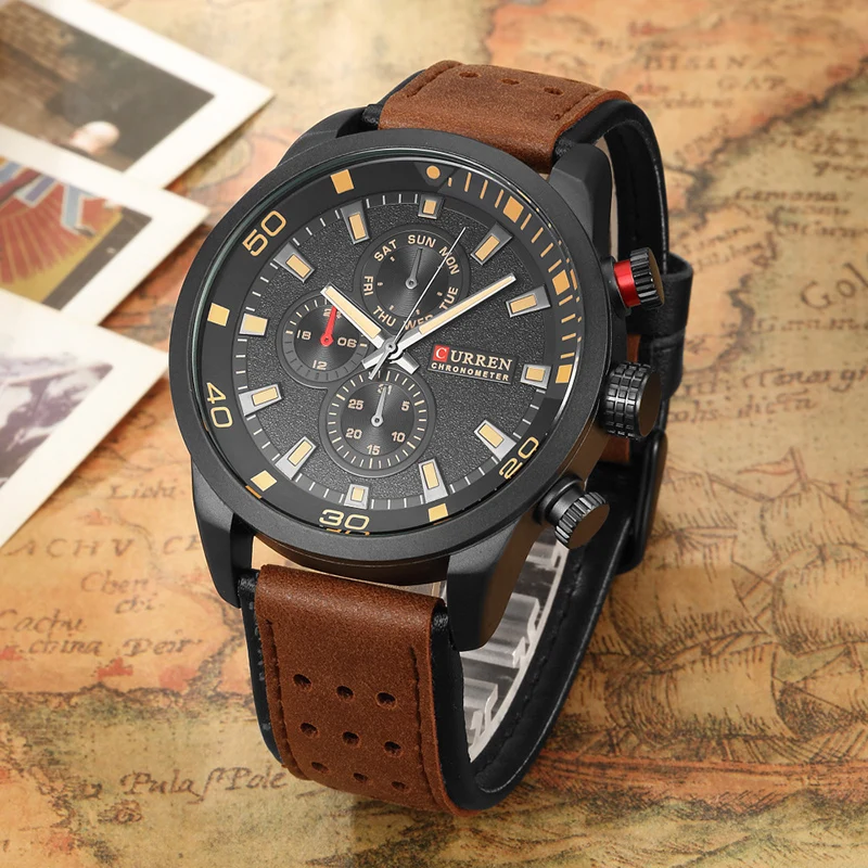 RELOJ CURREN ORIGINAL CASUAL MARRON | CUR-35 | CUR-36