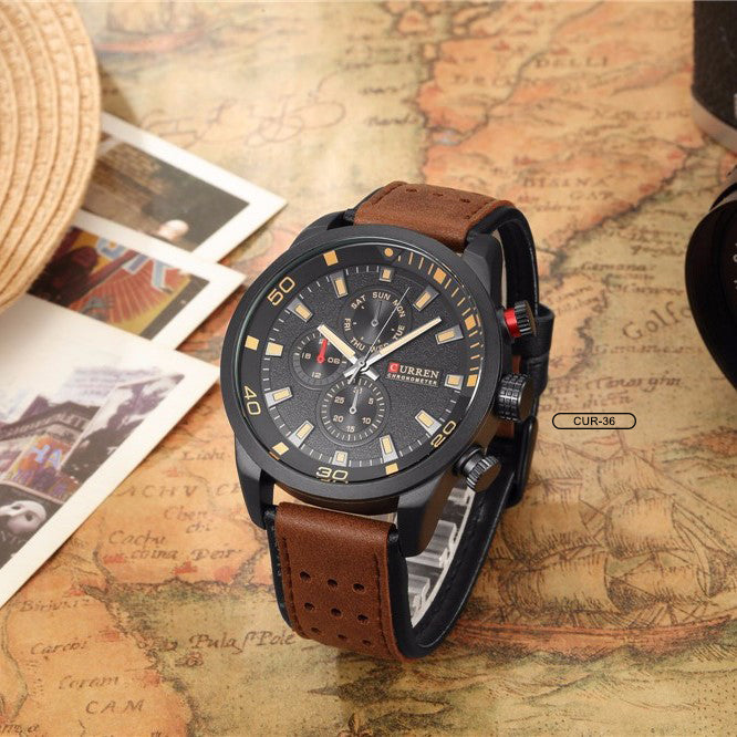 RELOJ CURREN ORIGINAL CASUAL MARRON | CUR-35 | CUR-36