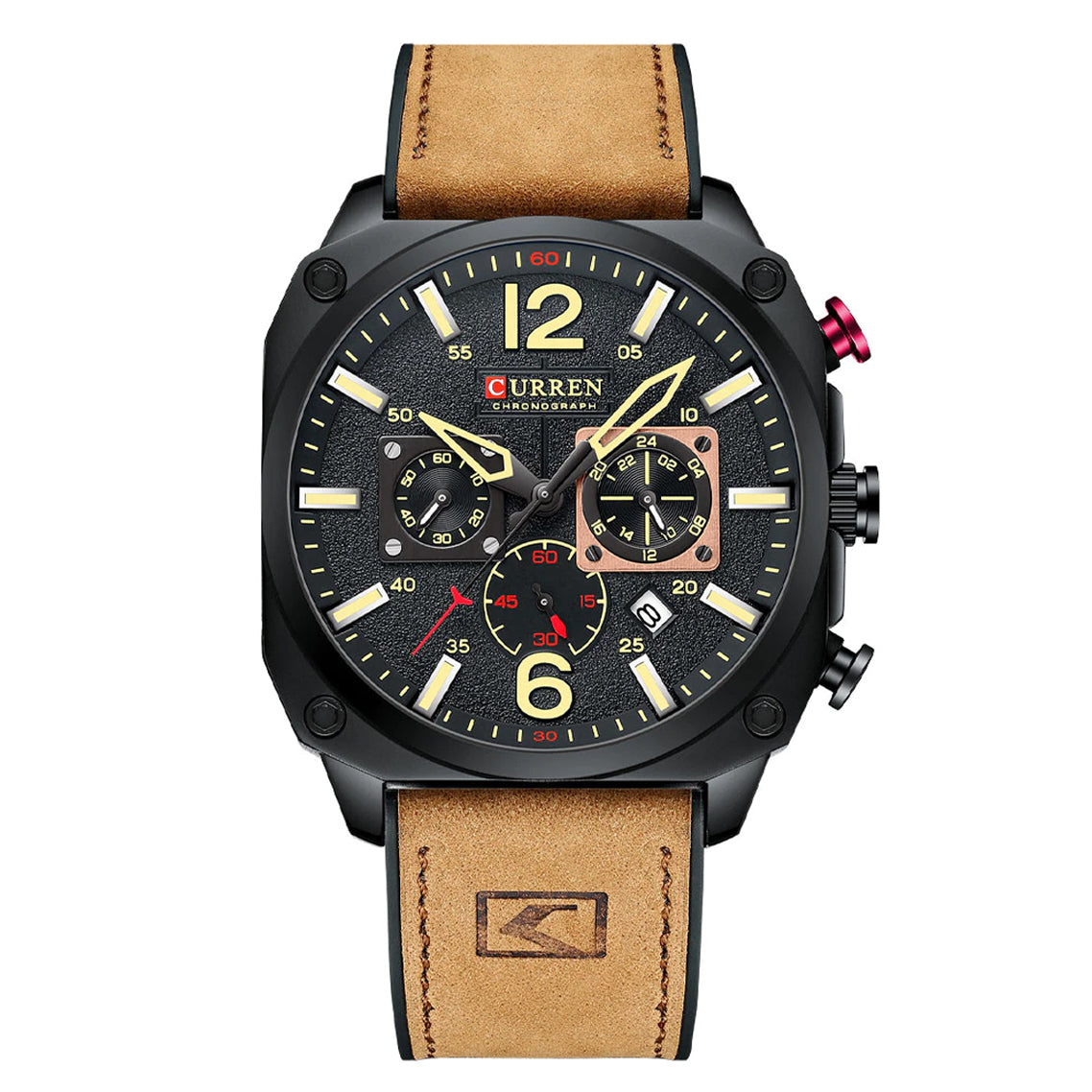 8398 | RELOJ CURREN ORIGINAL CUERO GRIS/MARRÓN/VERDE | CUR-85, CUR-86