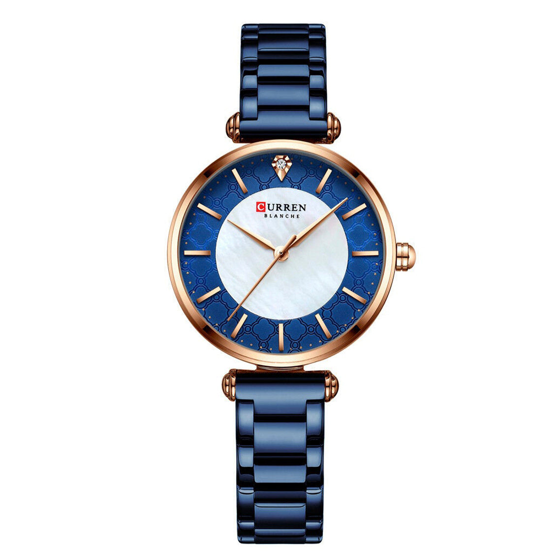 9072 | RELOJ CURREN ORIGINAL AZUL/DORADO/PLATEADO/ORO ROSA CASUAL