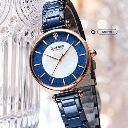 9072 | RELOJ CURREN ORIGINAL AZUL/DORADO/PLATEADO/ORO ROSA CASUAL
