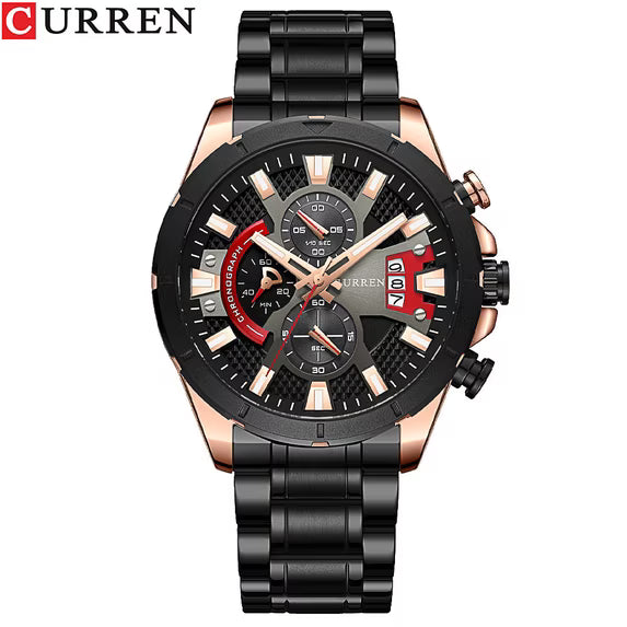 8401 | RELOJ CURREN ORIGINAL ACERO | CUR-92, CUR-93