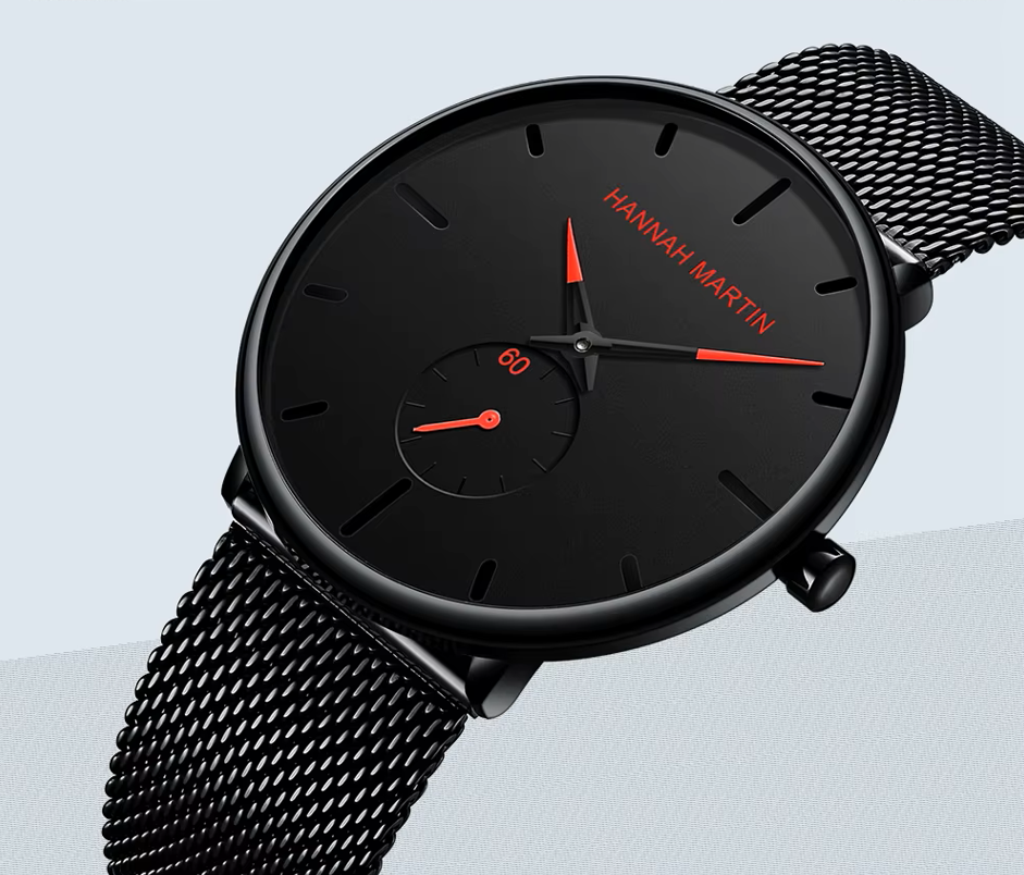 RELOJ HANNAH MARTIN HM-2140 ORIGINAL MATE NEGRO CRIMINAL | SKU: HAN-27, HAN-28, HAN-65