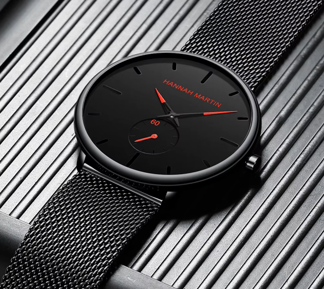 RELOJ HANNAH MARTIN HM-2140 ORIGINAL MATE NEGRO CRIMINAL | SKU: HAN-27, HAN-28, HAN-65