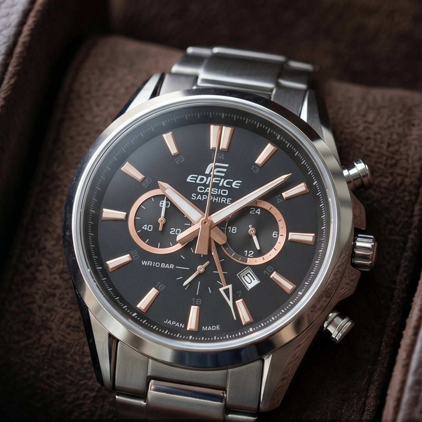 EFB-504JD-1ADR | RELOJ DE ACEROPARA HOMBRE CASIO EDIFICE - PLATEADO