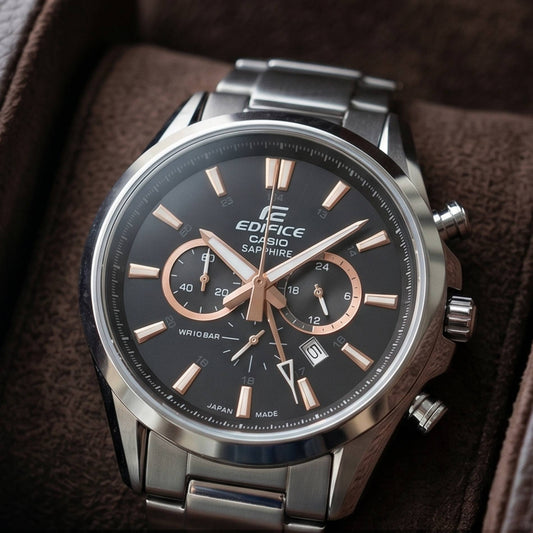 EFB-504JD-1ADR | RELOJ DE ACEROPARA HOMBRE CASIO EDIFICE - PLATEADO