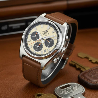 EFB-730L-7AVUDF | RELOJ DE CUERO PARA HOMBRE CASIO EDIFICE - CAFÉ