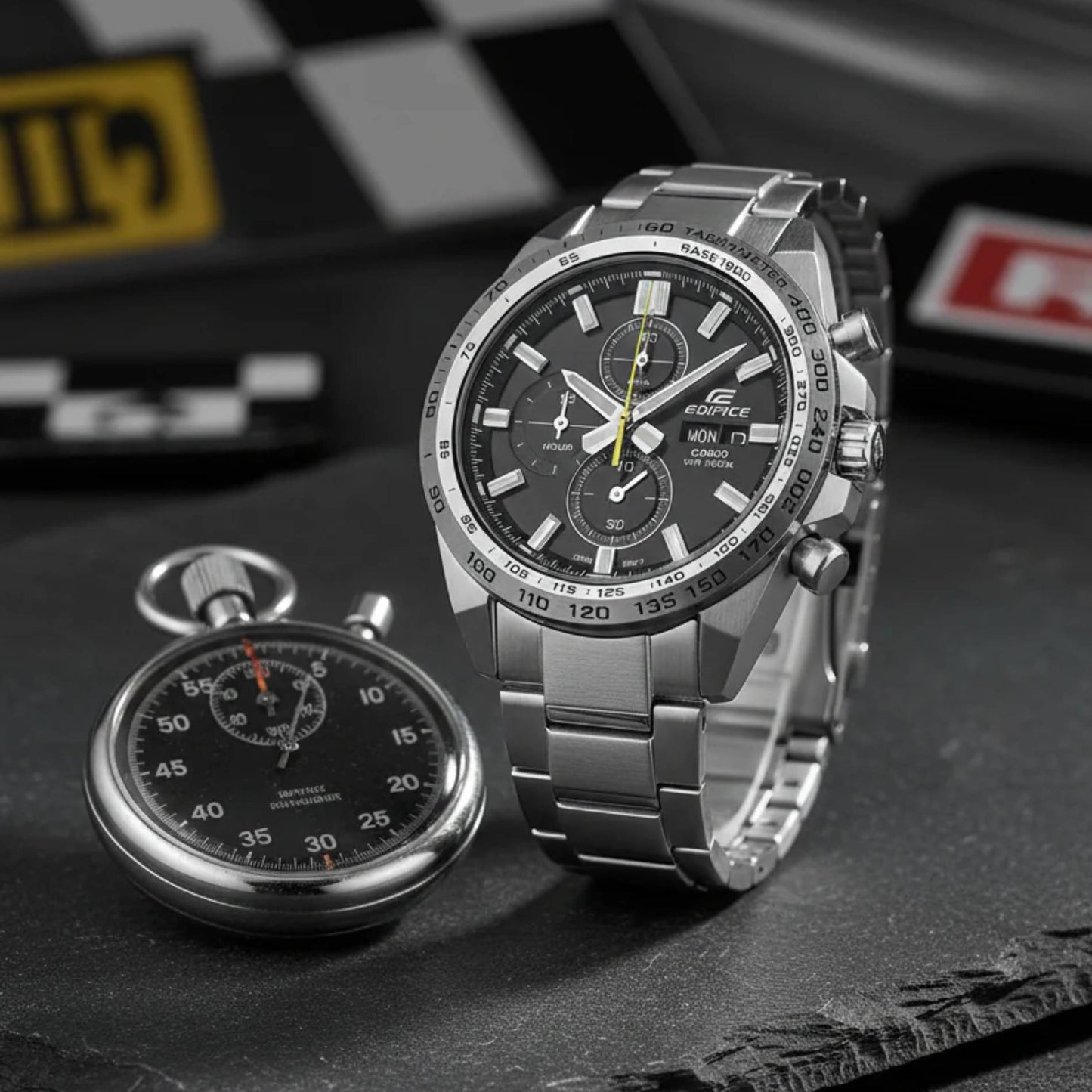 EFR-574D-1AVUDF | RELOJ DE ACERO PARA HOMBRE CASIO EDIFICE - NEGRO