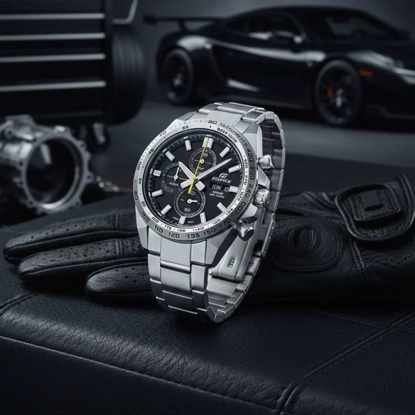 EFR-574D-1AVUDF | RELOJ DE ACERO PARA HOMBRE CASIO EDIFICE - NEGRO