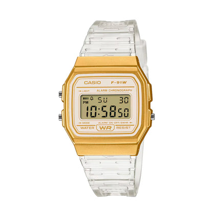 F-91WS | RELOJ DE GOMA Y ACERO CASIO PARA MUJER