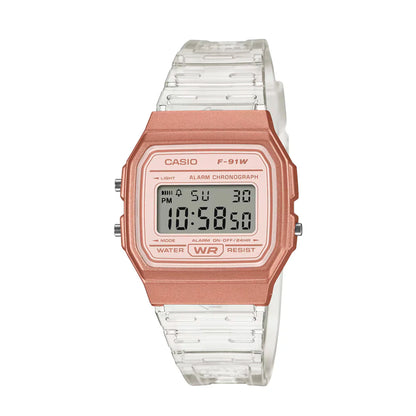 F-91WS | RELOJ DE GOMA Y ACERO CASIO PARA MUJER