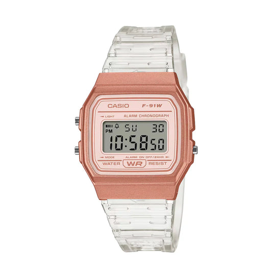 F-91WS | RELOJ DE GOMA Y ACERO CASIO PARA MUJER