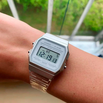 F-91WS | RELOJ DE GOMA Y ACERO CASIO PARA MUJER
