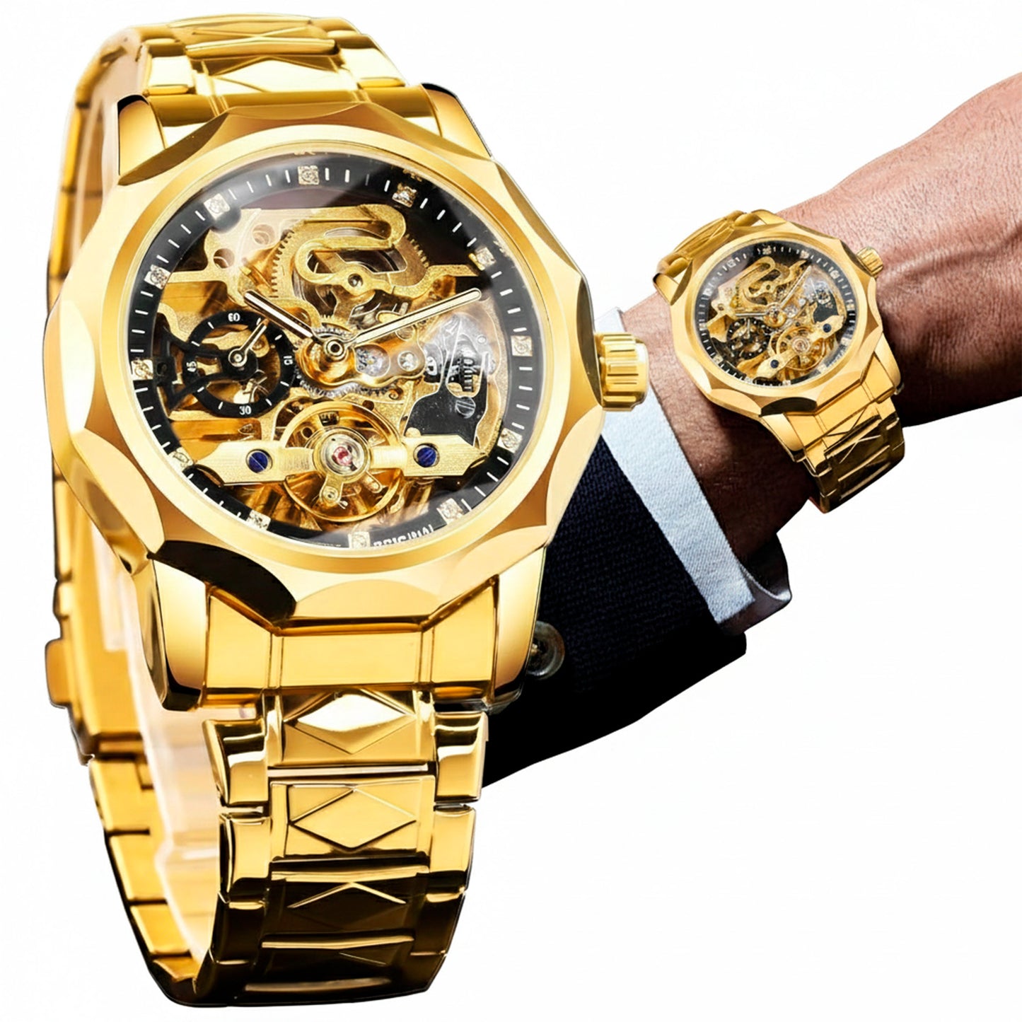 RELOJ FORSINING 117 ORIGINAL AUTOMÁTICO DORADO & PLATEADO | FOR-23 , FOR-25, FOR-26, FOR-27