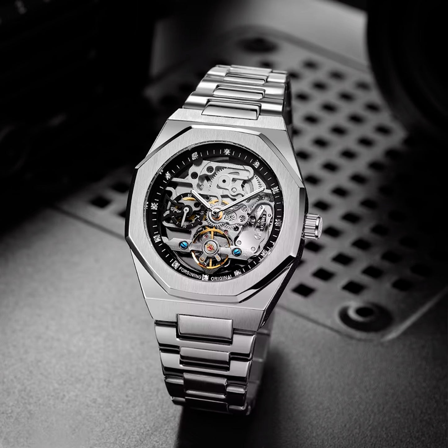 RELOJ FORSINING 100 ORIGINAL AUTOMÁTICO NEGRO, PLATEADO, DORADO | FOR-28 , FOR-29, FOR-30
