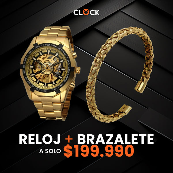 PACK GOLD RELOJ + PULSERA | SKU:FOR-2 | BRA-38