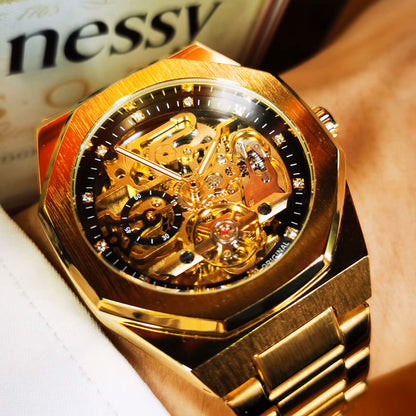 RELOJ FORSINING 100 ORIGINAL AUTOMÁTICO NEGRO, PLATEADO, DORADO | FOR-28 , FOR-29, FOR-30