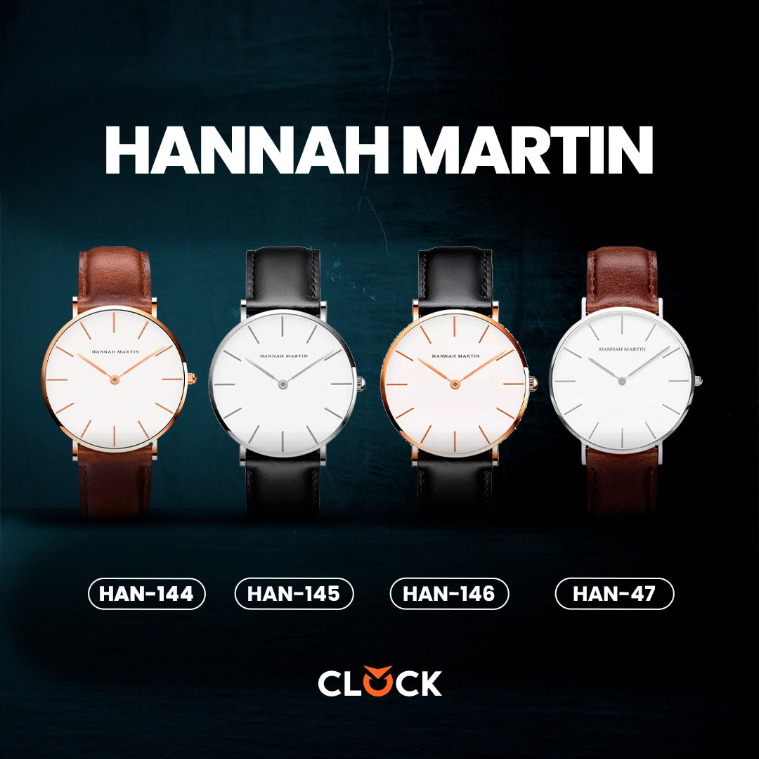 RELOJ ORGINAL HANNAH MARTIN ELEGANTE Y CASUAL - MARRON  | HAN-47