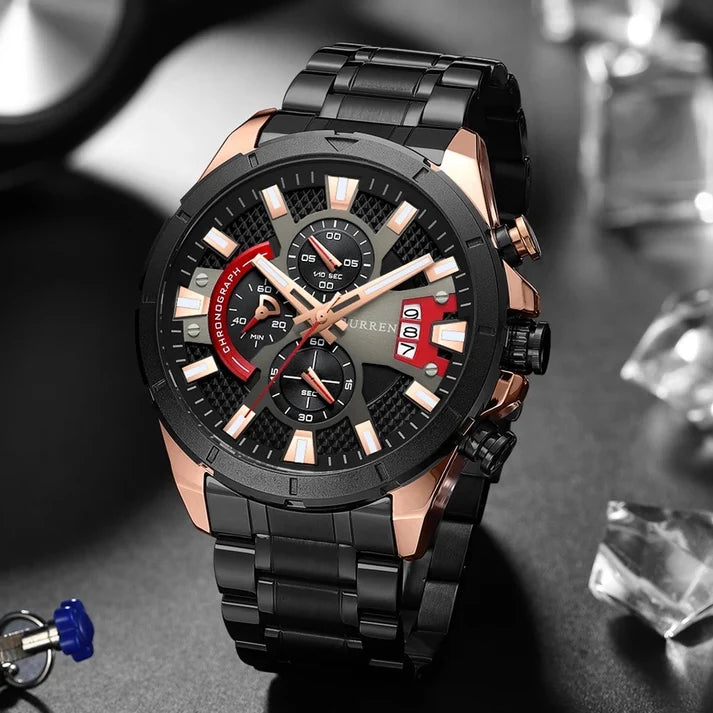 8401 | RELOJ CURREN ORIGINAL ACERO | CUR-92, CUR-93