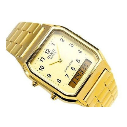 AQ-230 | RELOJ CASIO ORIGINAL DE ACERO PLATEADO  | CAS-108