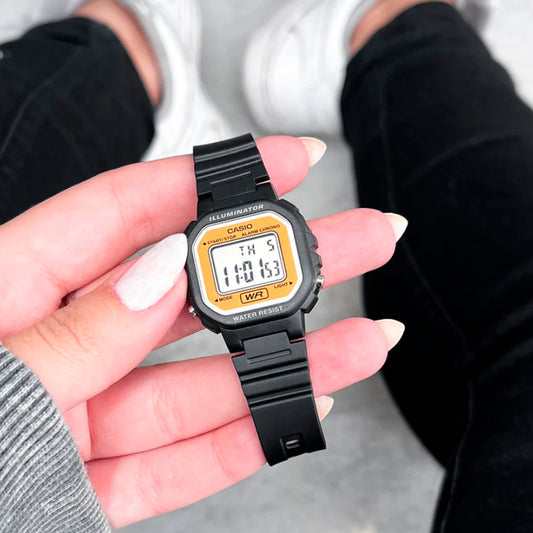 LA-20WH-9ADF | RELOJ DE ACERO PARA MUJER CASIO - NEGRO