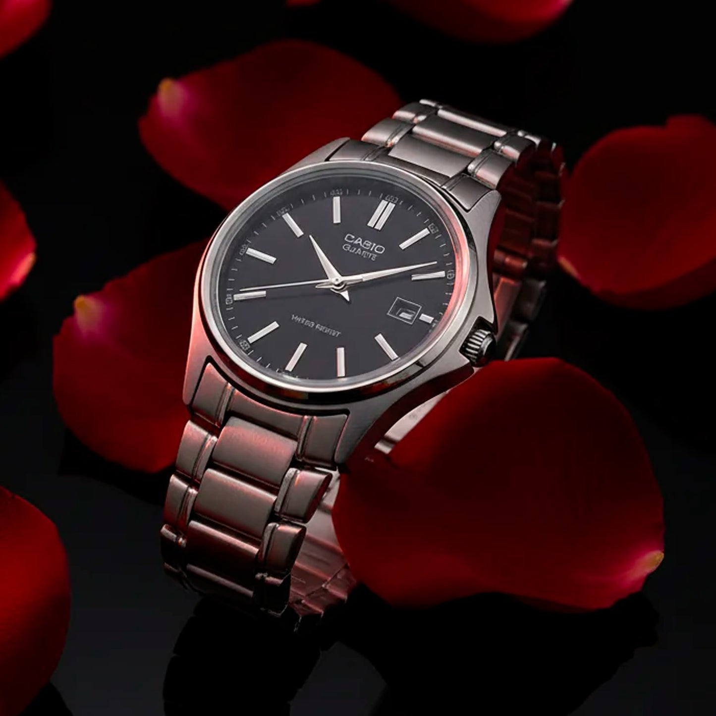 LTP-1183A-1ADF | RELOJ DE ACERO PARA MUJER CASIO - NEGRO