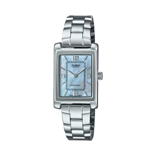 LTP-1234 | RELOJ CASIO ORIGINAL DE ACERO PALTEADO | CAS-185, CAS-186