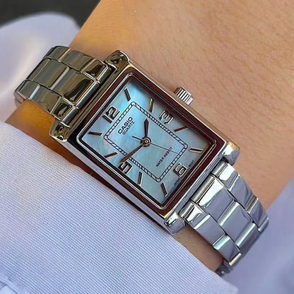 LTP-1234 | RELOJ CASIO ORIGINAL DE ACERO PALTEADO | CAS-185, CAS-186