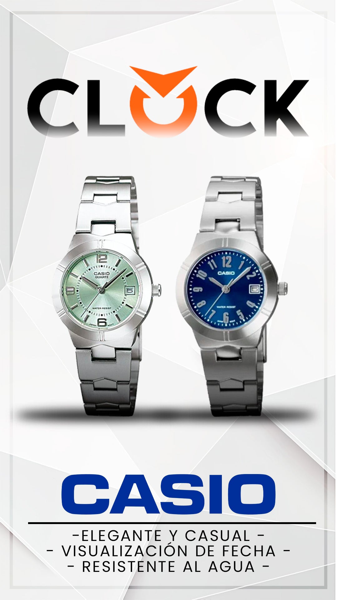 LTP-1241D | RELOJ PARA MUJER CASIO - CELESTE Y AZUL
