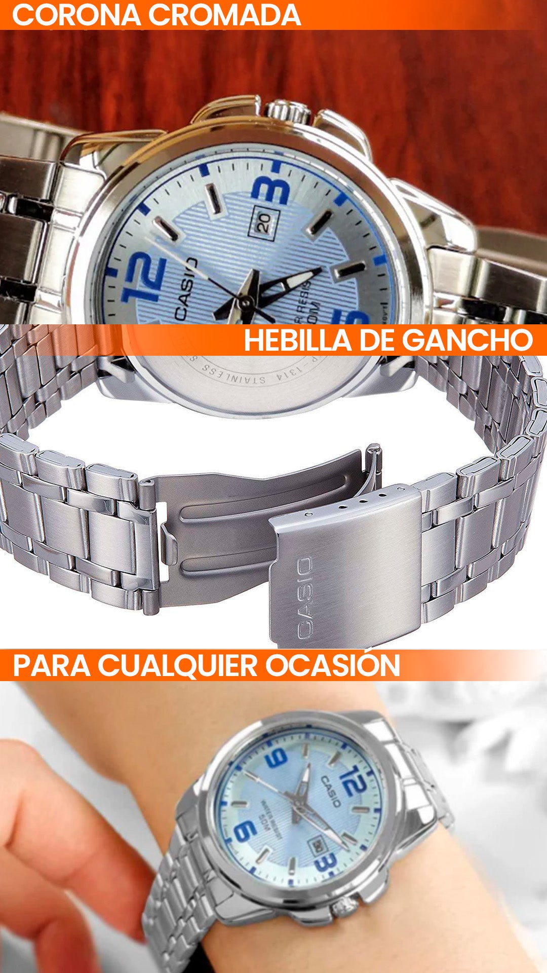 LTP-1314D-2AVDF | RELOJ PARA MUJER CASIO - AZUL