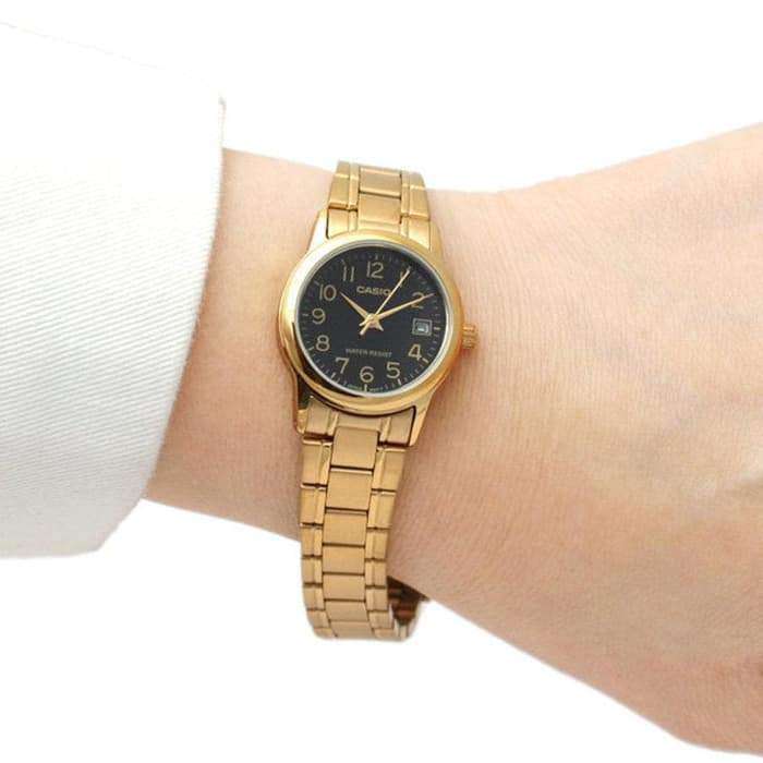 MTP-V002G/LTP-V002G RELOJES CASIO DE ACERO PARA PAREJA DE COLOR DORADO | CAS-19, CAS-205
