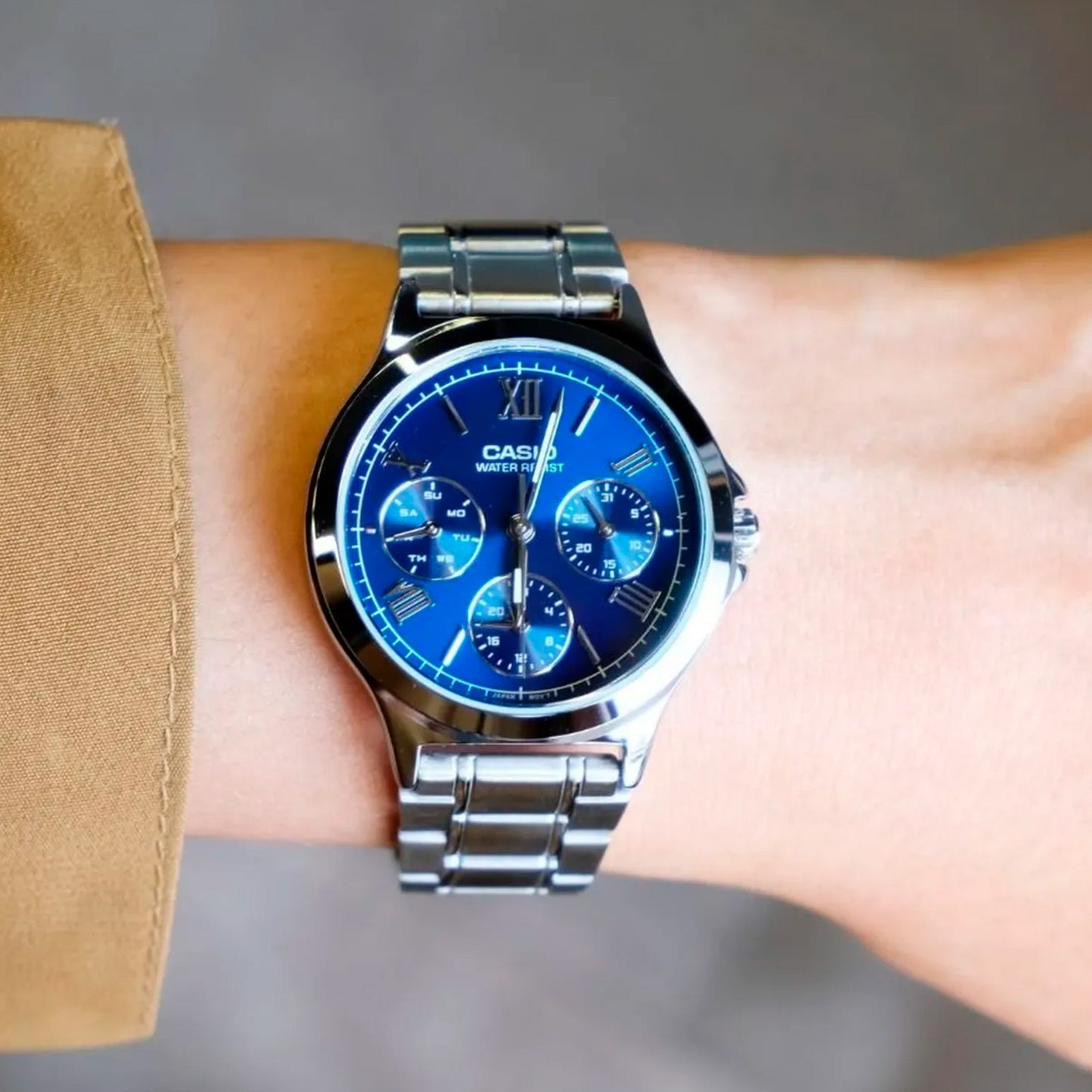 LTP-V300D-2A2UDF | RELOJ DE ACERO PARA MUJER CASIO - AZUL