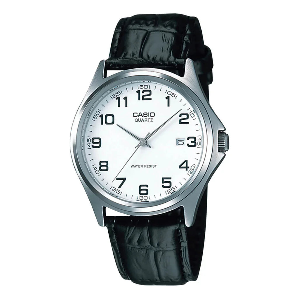 MTP-1183 | RELOJ CASIO ORIGINAL DE CUERO DORADO/NEGRO