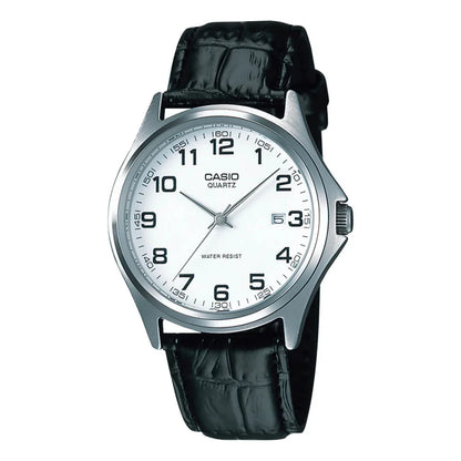 MTP-1183 | RELOJ CASIO ORIGINAL DE CUERO DORADO/NEGRO