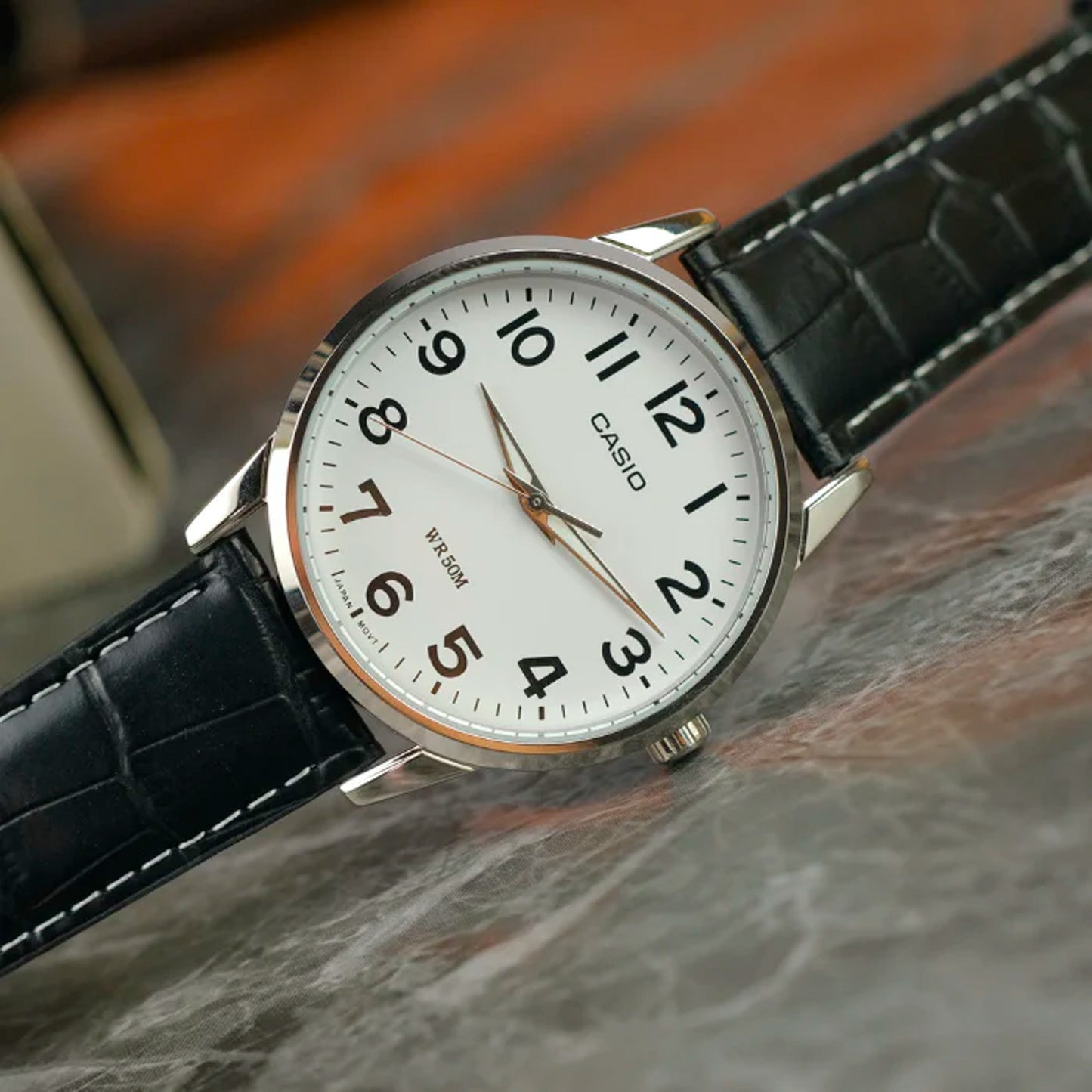 MTP-1303L-7BVDF | RELOJ DE CUERO PARA HOMBRE CASIO - NEGRO