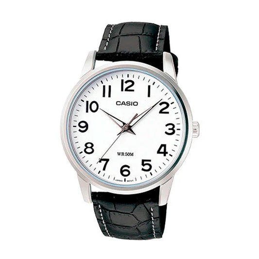 MTP-1303L-7BVDF | RELOJ DE CUERO PARA HOMBRE CASIO - NEGRO
