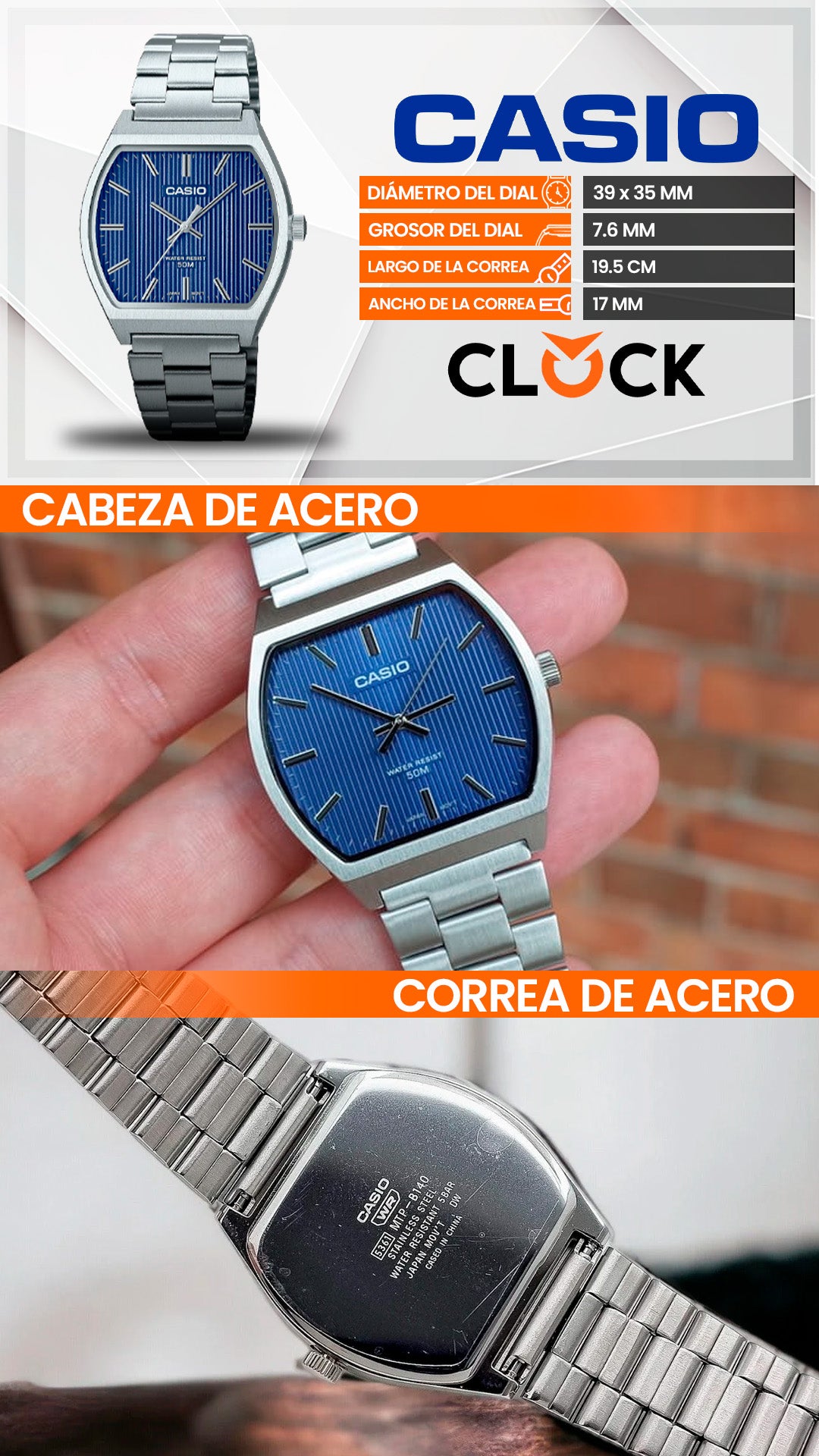 MTP-B140D | RELOJ PARA HOMBRE CASIO | CAS-86
