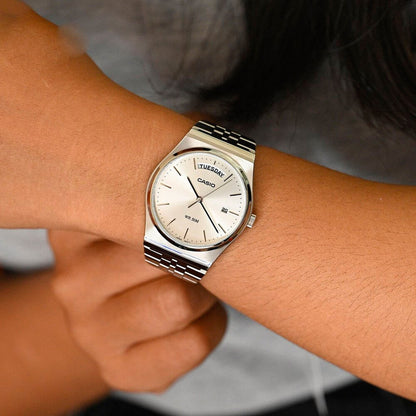 MTP-B146D-7AVDF | RELOJ DE ACERO PARA HOMBRE CASIO - BLANCO